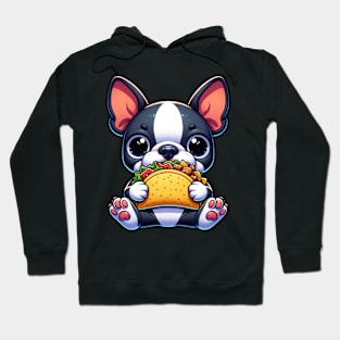 Boston Terrier Eating Taco Hoodie